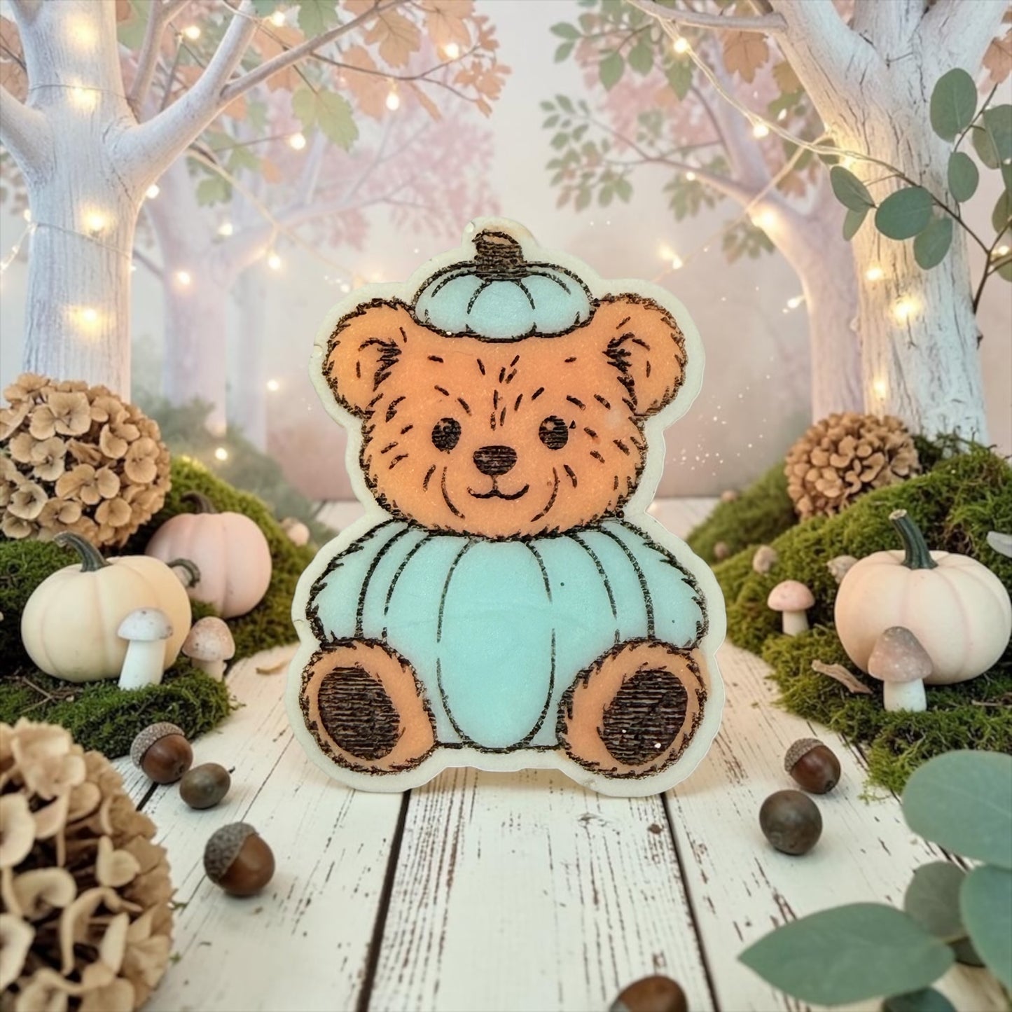 Chunky Knit Cardigan - Pumpkin Bear