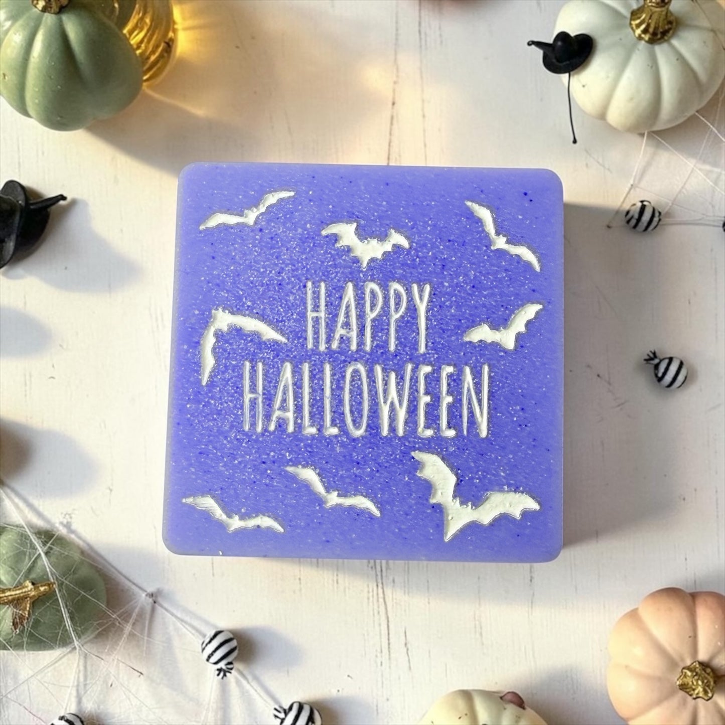 Velvet Plum & Golden Embers - Happy Halloween