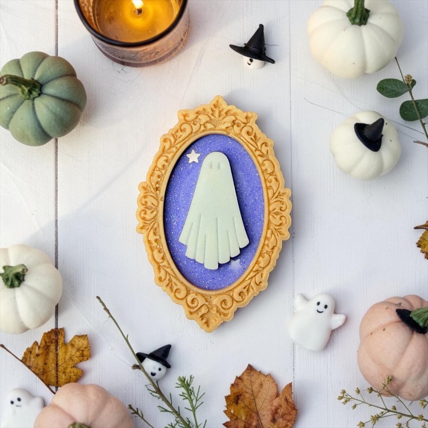 Velvet Plum & Golden Embers - Ghost Frame