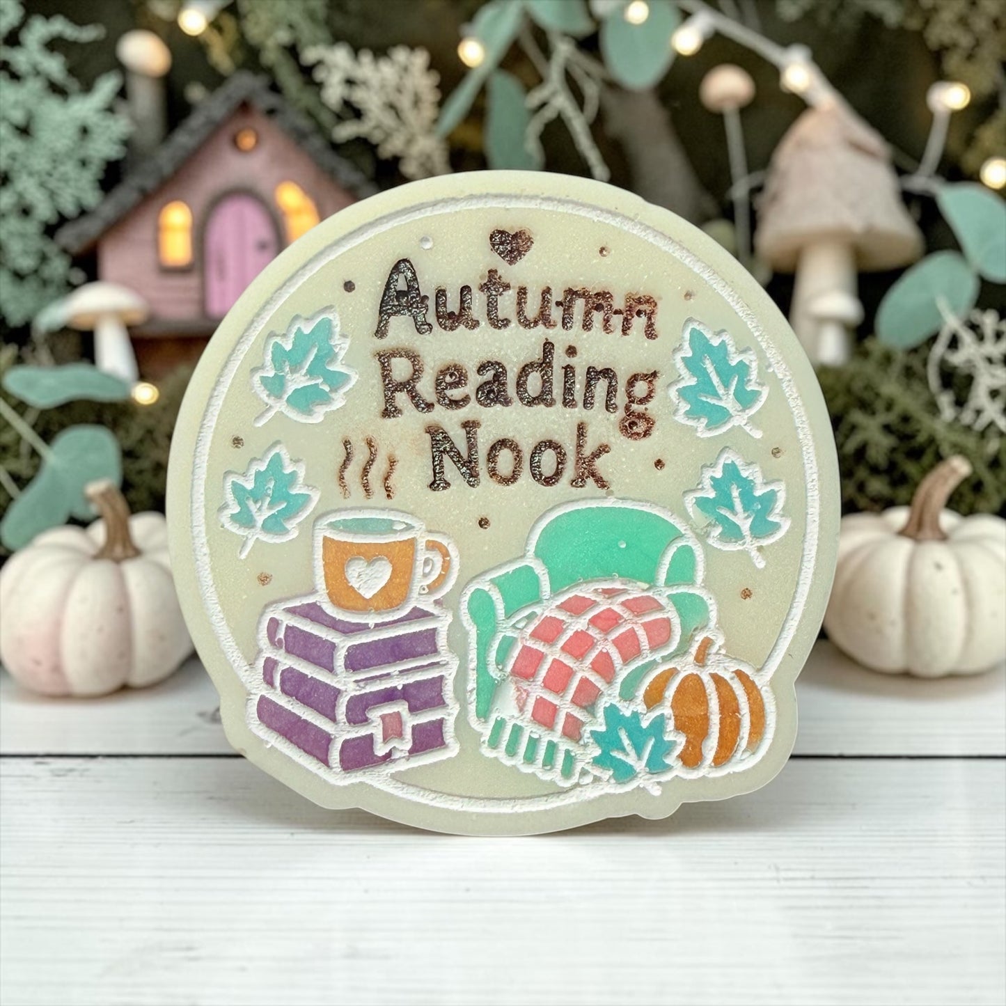 Frosted Sugared Blooms - Autumn Reading Nook