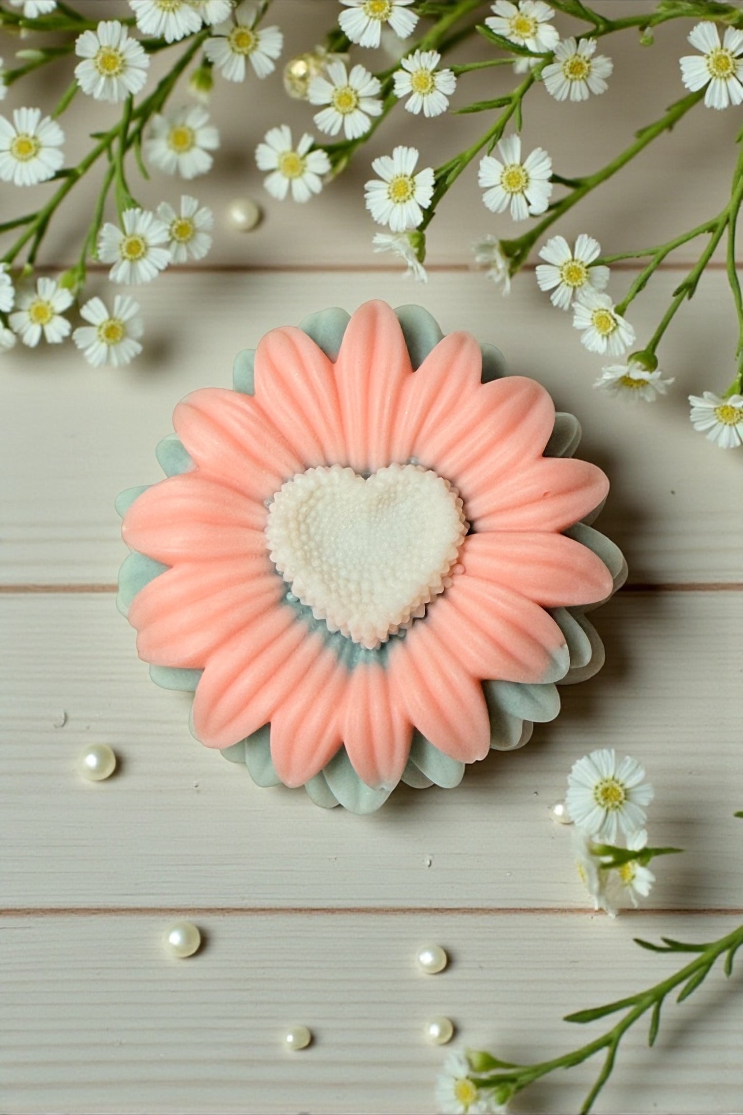 Spring Berry Sparkle - Heart Daisy - Enhanced by Nature LTD