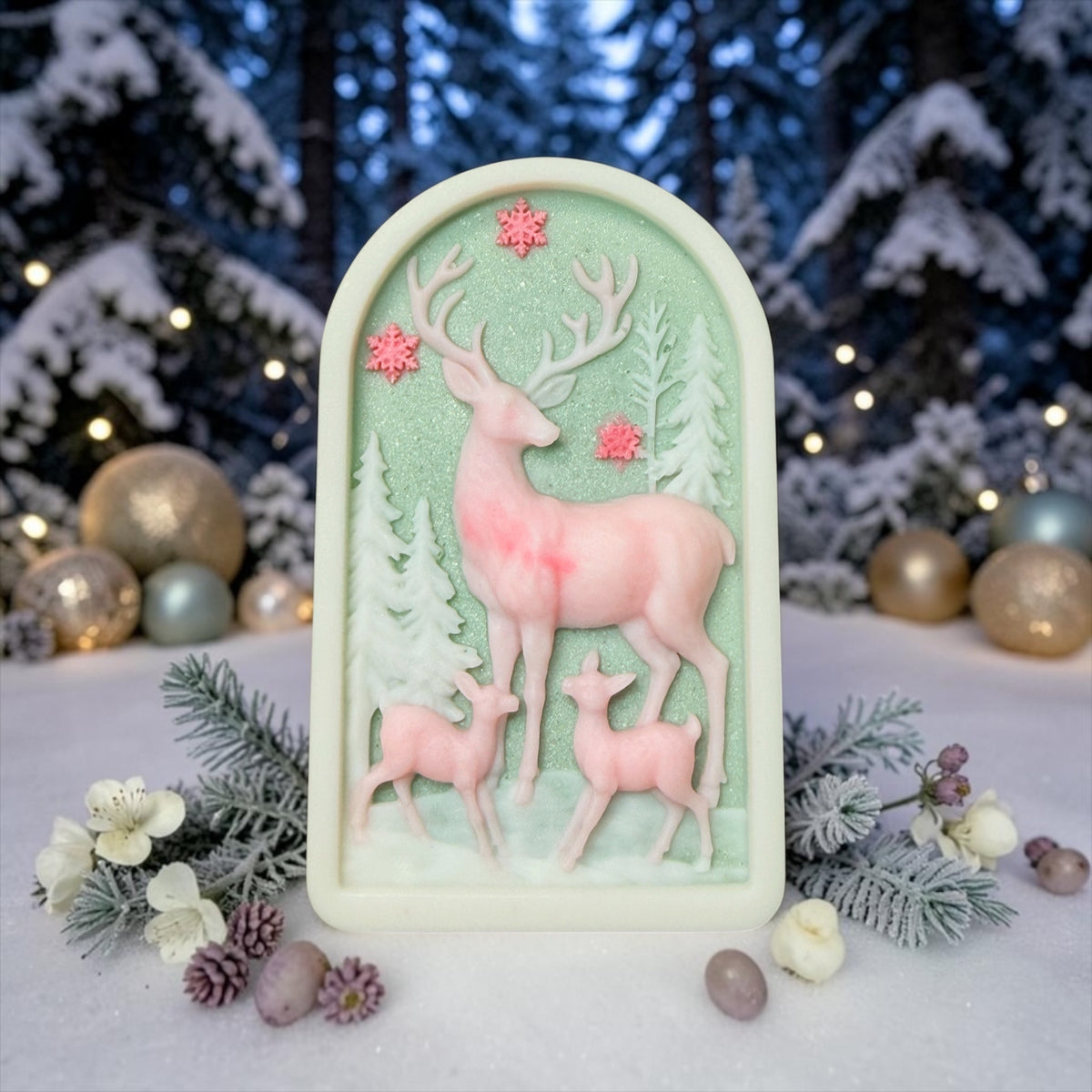Frosted Cherry & Snow Blossom - Stag Scene