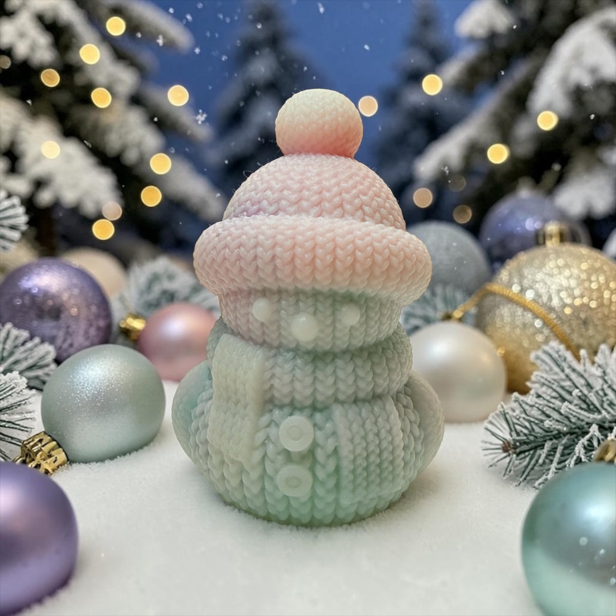 Frosty Sparkle - Knitted Snowman