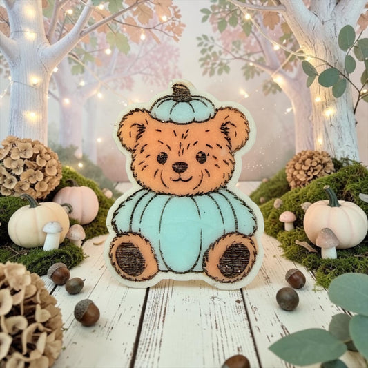 Chunky Knit Cardigan - Pumpkin Bear