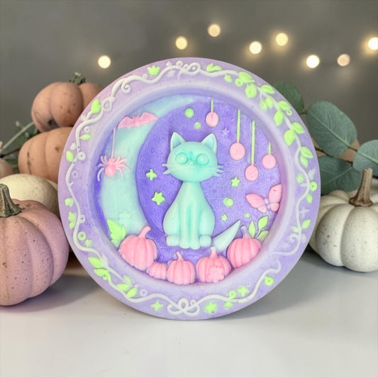 Cat & the Moon - Spooky Rainbow