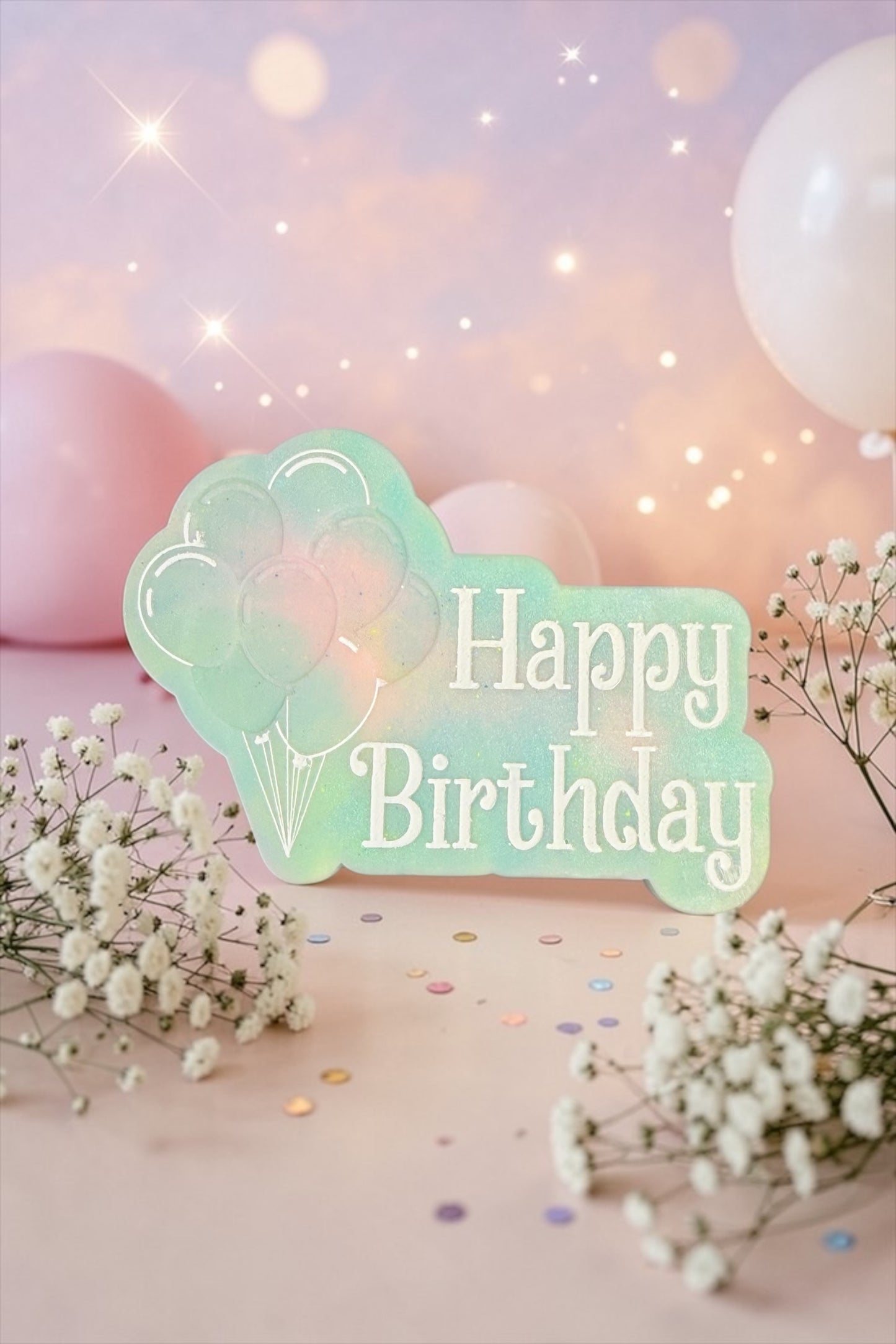 Happy Birthday Balloons - Birthday Cake - Enhanced by Nature LTD